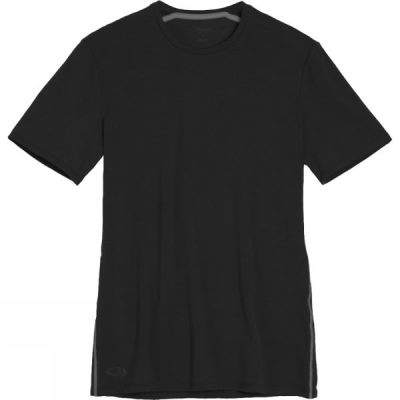 Crew Icebreaker Anatomica Manga Corta Hombre - Negras - Chile WZX465987